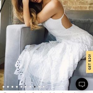 Beneath the Garden Arbor Ivory Lace Maxi Dress